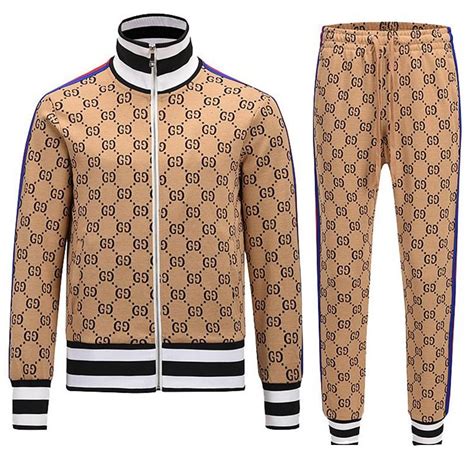 gucci inspired tracksuit|Gucci tracksuit men sale.